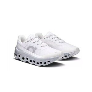On Women's Cloudmonster Shoes - White/Glacier